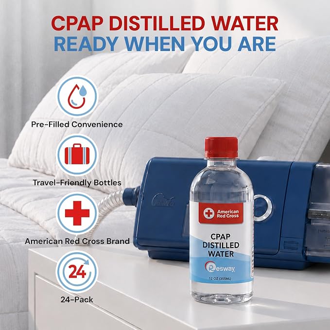 Resway American Red Cross CPAP Distilled Water Travel Bottles - Image 2