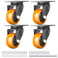 Finnhomy Swivel Casters Wheels Set of 4 Heavy Duty Plate Casters 2 Inch Premium by Finnhomy