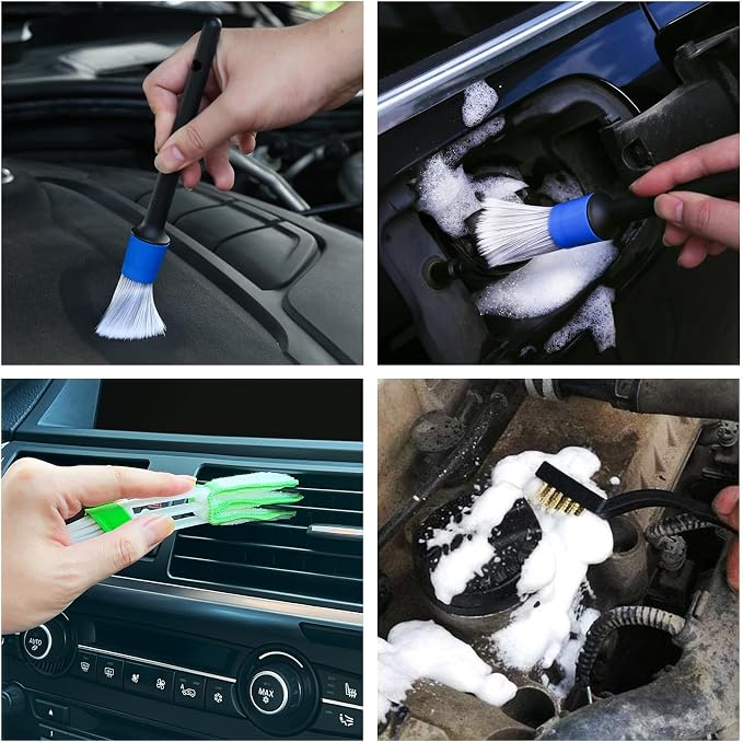 HMPLL 10pcs Car Detailing Kit, Premium Detailing Brush Set Includes 5 Soft Car - Image 6