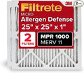 Filtrete 25x25x1 AC Furnace Air Filter, MERV 11, MPR 1000, Micro Allergen by Filtrete