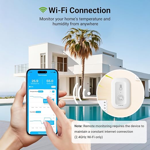 WiFi Thermometer Hygrometer, Smart Humidity Temperature Sensor - Image 7