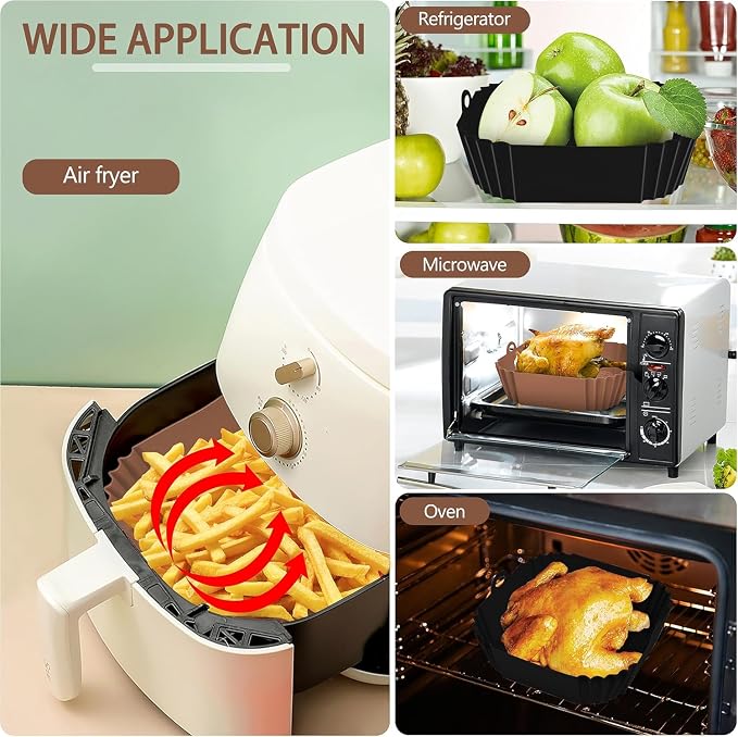 Boribim 2 PCS Square Silicone Air Fryer Liners - Image 8