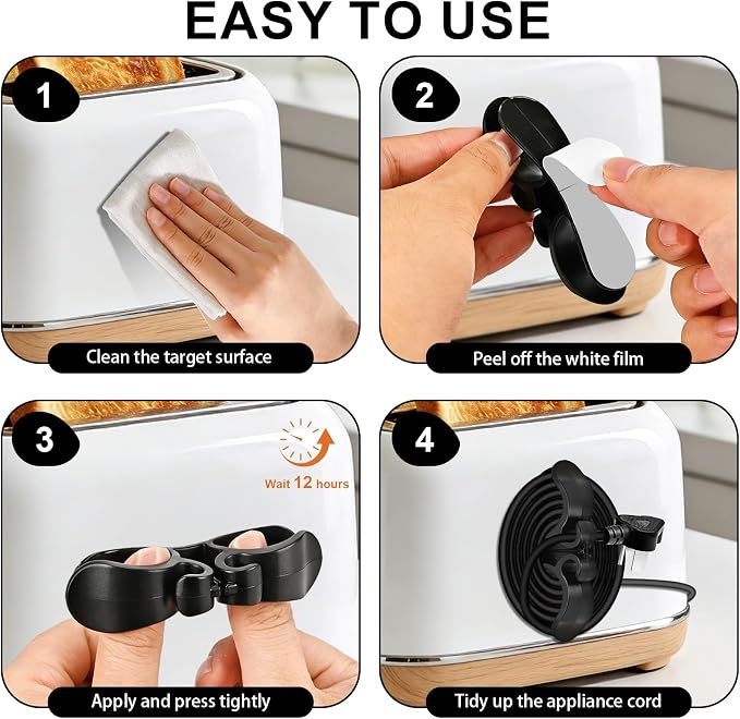 8PCS Cord Organizer for Appliances, Upgraded Kitchen Appliance Cord Organizer - Image 8