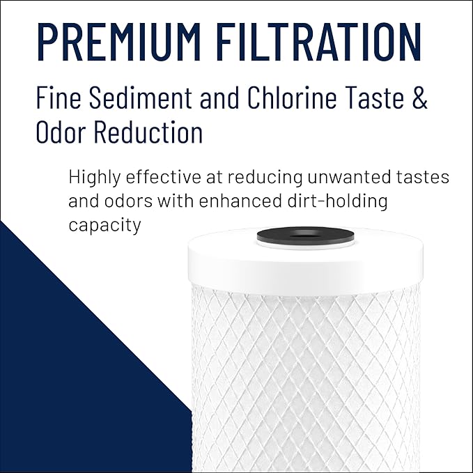 Pentair Pentek CBC20-BB Big Blue Carbon Block Water Filter, 0.5 Micron - Image 6