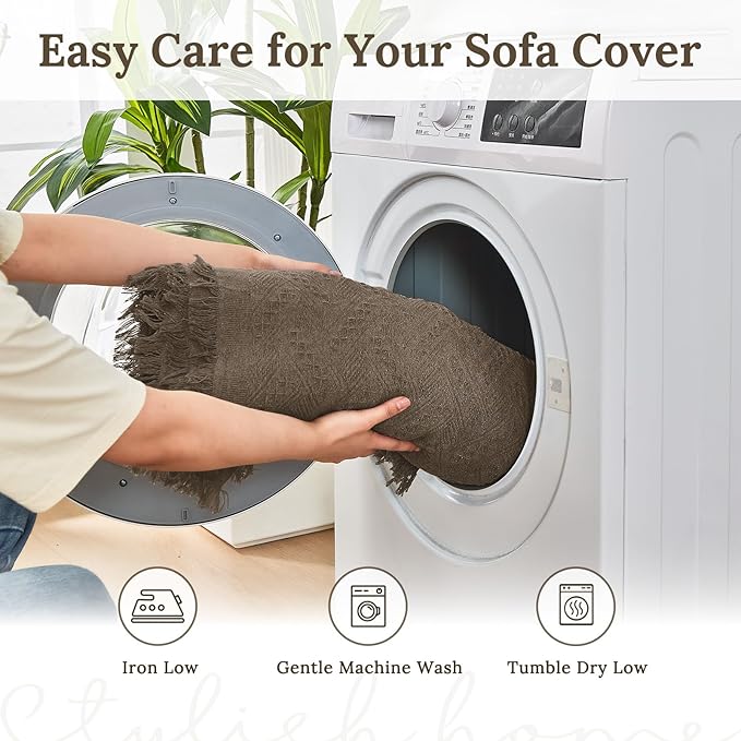 HOMERILLA Sectional Couch Covers for Sectional Sofa L Shaped Sofa Cover Blanket 2 Pieces L Shape Furniture Protector for Pets Dogs(Taupe, Large)