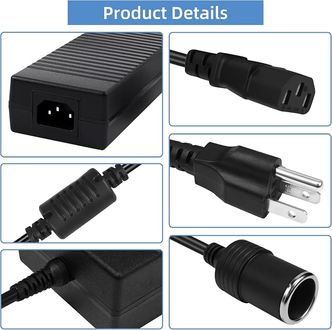 AC to DC Converter 12V 15A 180W, 100V ~ 240V to 12V 15A Car Cigarette Lighter - Image 5