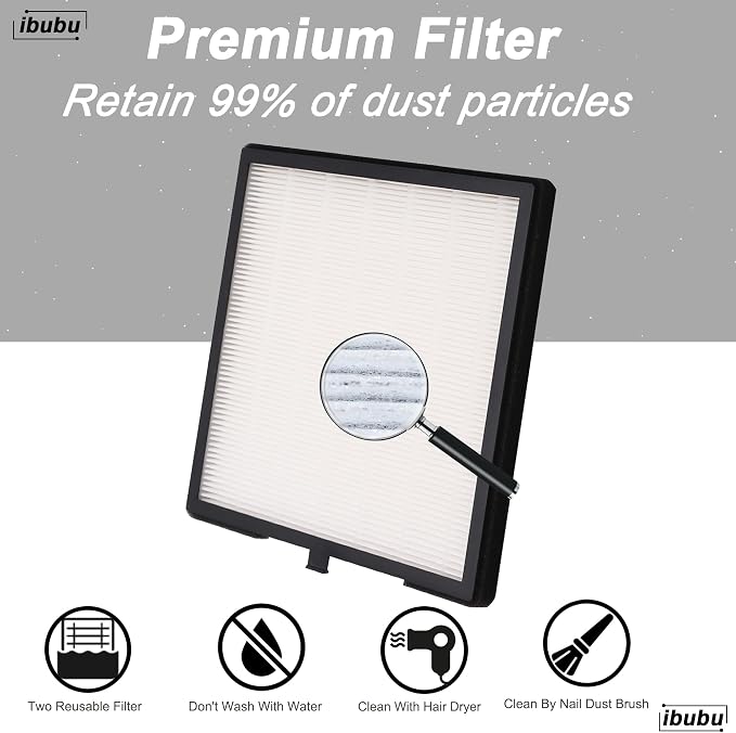 Nail Dust Collector Replacement Filters, 1 Pack Nail Tech Dust Collector Filter - Image 3