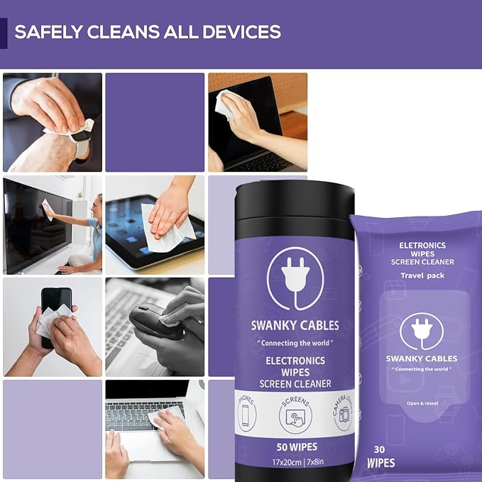 Swanky Cables Screen Cleaner Wipes Bundle - Image 4