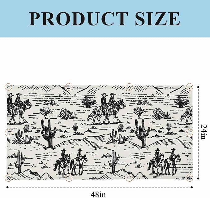 4 Pack Fluorescent Light Cover, Western Cowboys Light Covers - Image 3