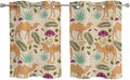 2 Panel Kitchen Cafe Curtains, Desert Camels Sunlight Filtering Nature Air by Hokiten