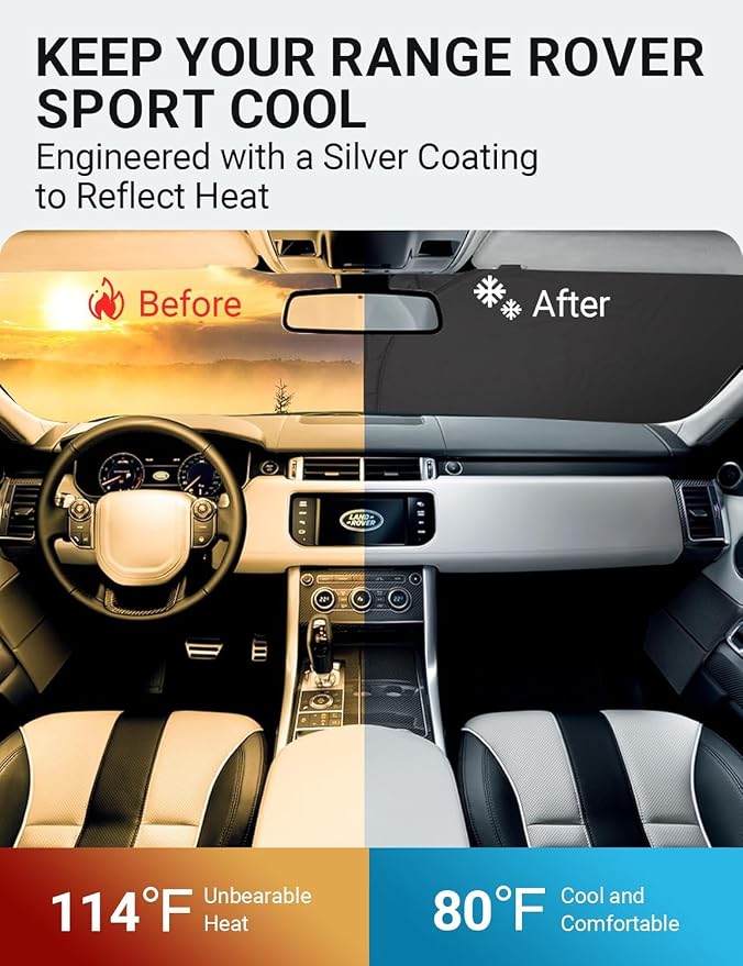 Proadsy 2026 Upgrade Front Windshield Sun Shade Foldable Sunshade Protector - Image 3