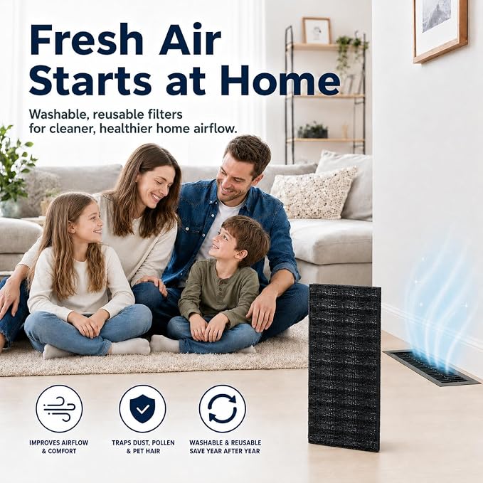Originallife Lite Floor Vent Register Filter, Eco-Friendly Washable lasts up to - Image 7
