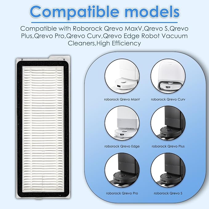 Replacement Filter for Roborock Qrevo S Pro, Qrevo L, Qrevo L Pro, Qrevo S - Image 3