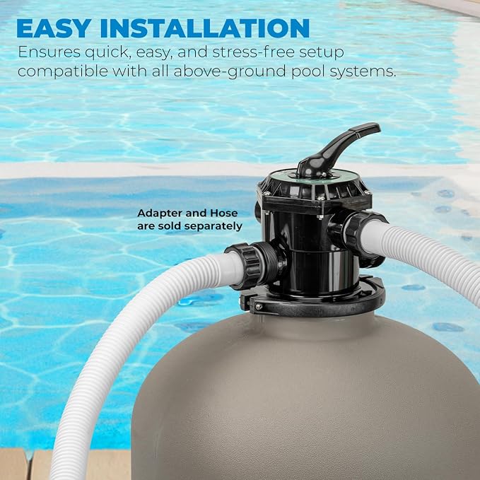 XtremepowerUS 19" Above Inground Swimming Pool Sand Filter System 7-Way - Image 3