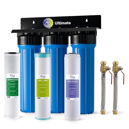 iSpring WGB32B-KDS+AHPF12MNPT16X2 Whole House Water Filtration System, by iSpring