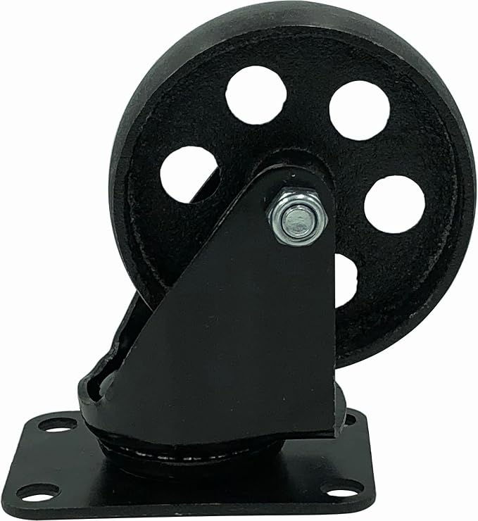FactorDuty Set of 4 Metal Swivel Plate Caster Wheels, 3.5" Combo - Image 6
