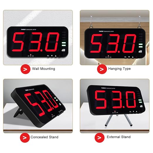 30dB-130dB Digital Sound Level Meter, 13in TA654B Wall Hanging Digital Decibel - Image 2