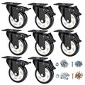 Caster Wheels - 4 Inch Casters Set of 8 Heavy Duty, BOSGEOT Locking Industrial by BOSGEOT