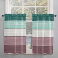 Retro Farm Woodcuts Texture Window Valance Curtains, 2 Panel by IDOWMAT