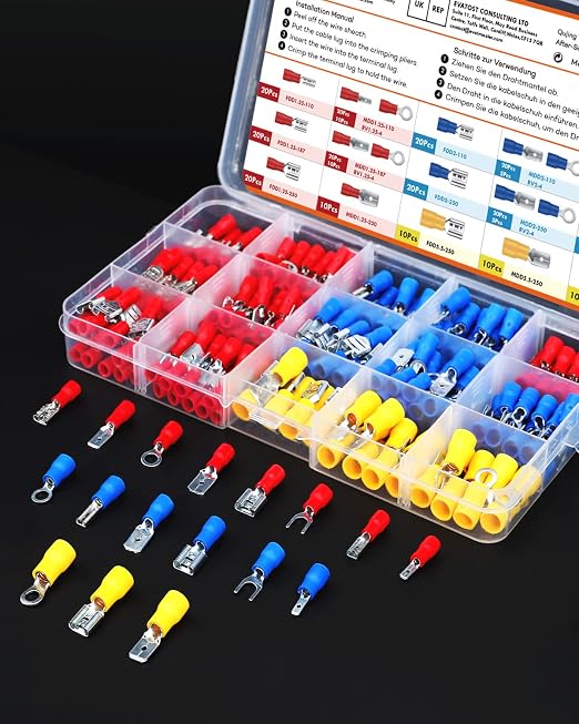 300PCS Wire Connectors Kit, Male and Female Spade Connectors, 17 Types - Image 7