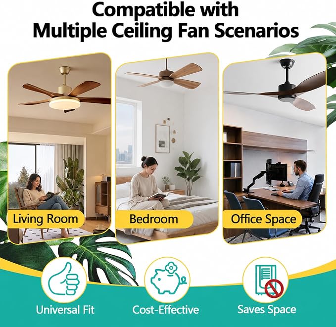 Ceiling Fan Filters for Blades, 15 Pack Fan Air Purifier Pads - Image 7