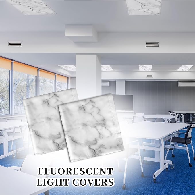 Hortsun Pack of 2 Fluorescent Light Covers 4 x 2 Feet Magnetic Ceiling Light - Image 6