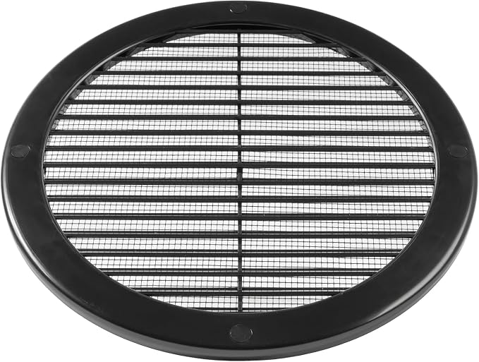50-Pack 8" Round Air Vent Cover – Black Plastic Soffit Air Vent Deflector - Image 8