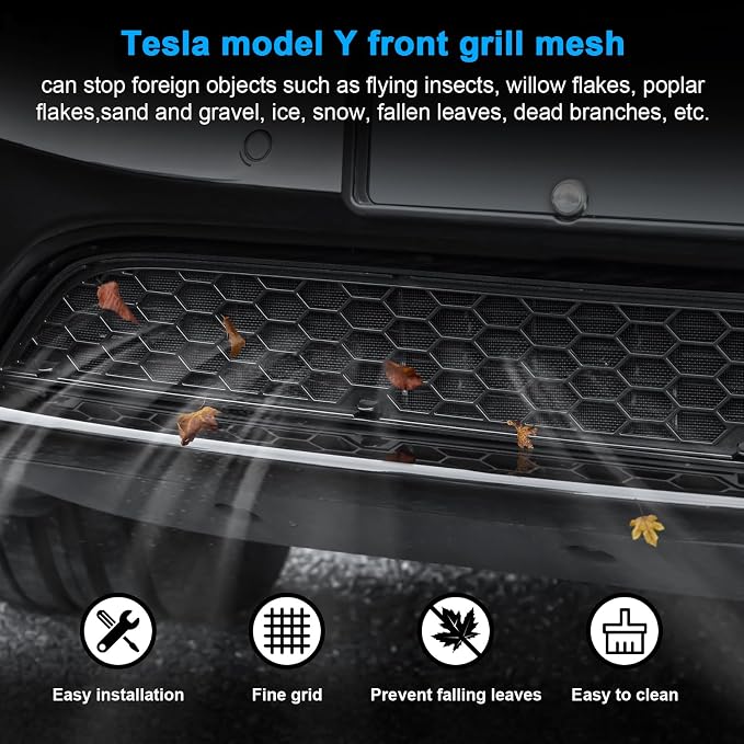 Grille Mesh Inserts for Tesla Model Y 2021-2025 Front Air Inlet Vent Grille - Image 2