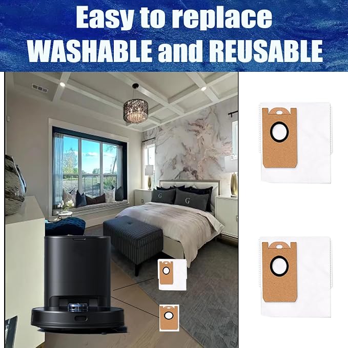 10 Pack Replacement Dust Bags for Airzeen/Honiture Q6 SE Robot Vacuum | - Image 5