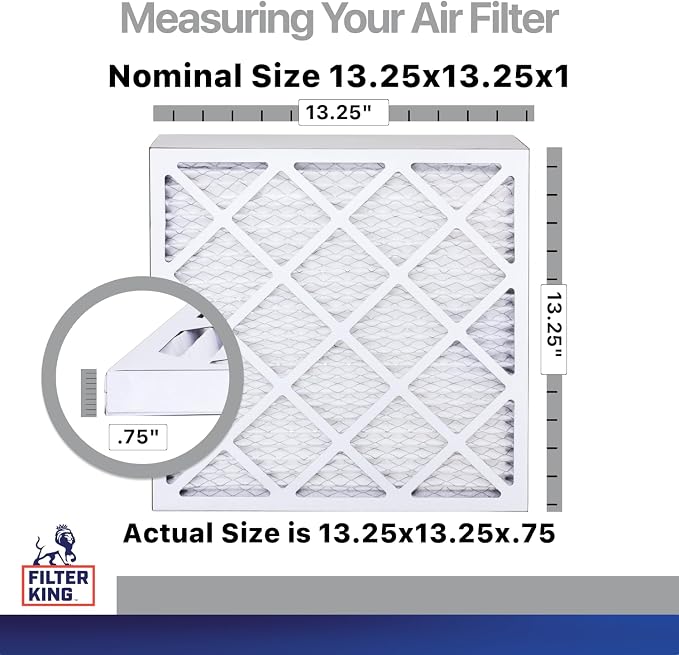 Filter King 13.25x13.25x1 Air Filter | 4-PACK | Carbon MERV 8 HVAC Pleated A/C - Image 2
