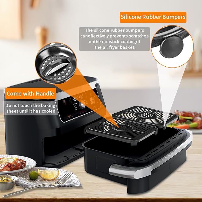 GCQ Air Fryer Grill Pan for Ninja Foodi 11 Quart 7-in-1 MegaZone XL FlexBasket - Image 3