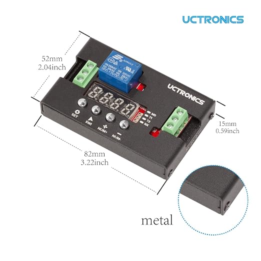 UCTRONICS DC 12V Programmable Time Delay Relay Module - Image 2