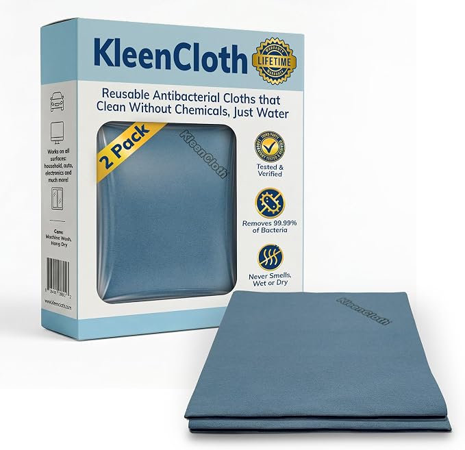 Reusable Antibacterial Cleaning Cloths – Removes 99.99% of Bacteria by KleenCloth