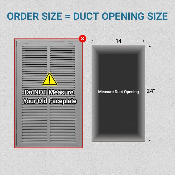 14 x 24 Inch Return Air Filter Grille - Image 2