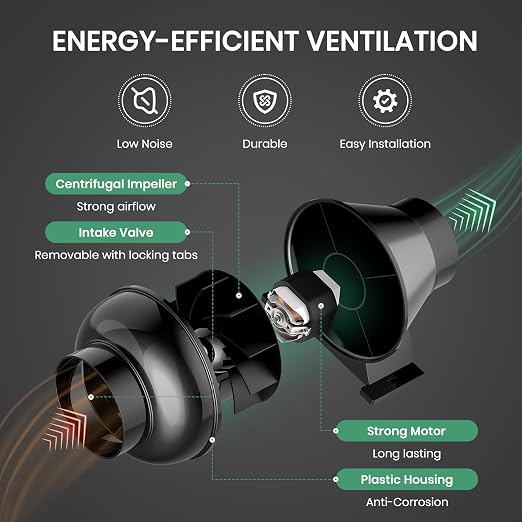 InfiniPower 4 Inch 195 CFM Inline Ventilation Variable Fan Speed Controller - Image 5