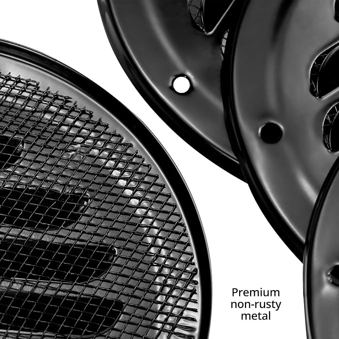 QWORK 4" Black Soffit Vent Cover - Image 4