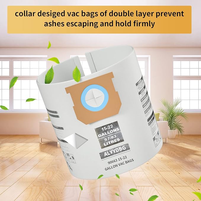 for Shop Vac Bags 15-22 Gallon, Type G 90663 9066300; Type J 90673 9067300 and - Image 5