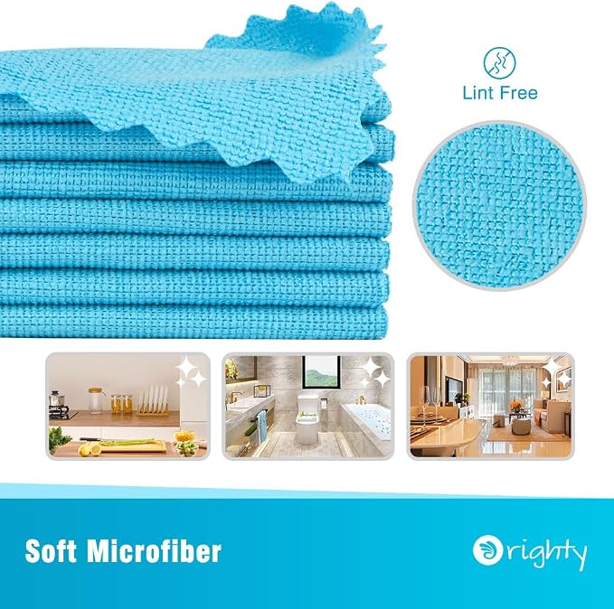Orighty Microfiber Cleaning Cloth, 5 Pack Highly Absorbent Cleaning Rags - Image 2