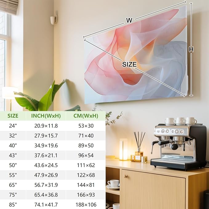Abstract Modernism Colorful Art Indoor TV Cover, Elastic TV Screen Protector - Image 4