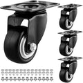 2" Casters Set of 4 Heavy-Duty Industrial Caster Wheels Sturdy Double Ball by GcFoir