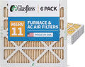 Glasfloss ZL 24x24x1 MERV 11 AC Furnace Pleated Air Filters. Box of 6. Actual by Glasfloss