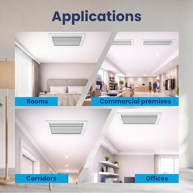 10x10 Aluminum HVAC Vent Cover Register Wall Ceiling 1-Way Air Flow - Image 5