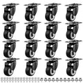 1.5" Casters Set of 16 Heavy-Duty Industrial Caster Wheels Without Brake PU by GcFoir