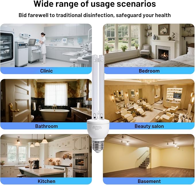 AIRBABY 25 watt Replacement ÜVC Light Bulb Ozone Free, 254nm Weavelength ÜV-C - Image 5