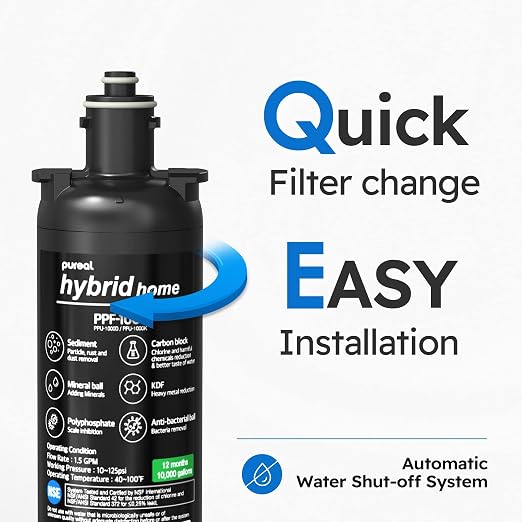 Pureal Hybrid Home PPU-1700K Under Sink Water Filter System, 20K Gallons - Image 6