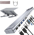 M91 Laptop Docking Station Dual Monitor Stand, 9 in 1 USB C Hub 2 HDMI 4K@60Hz by Umaniy