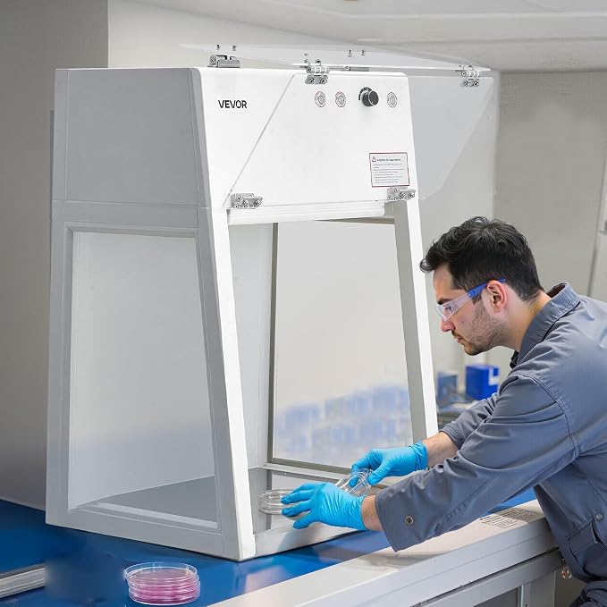 VEVOR Laminar Flow Hood, 20.08 x 20.47 x 23.62 inch Working Area Portable Clean - Image 8
