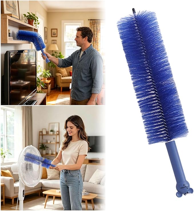 Bendable Microfiber Head, Bendable Microfiber Head Fan Cleaner Brush, Reusable - Image 6