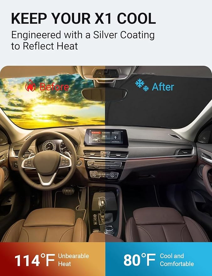 Proadsy 2026 Upgrade Front Windshield Sun Shade Foldable Sunshade Protector - Image 2
