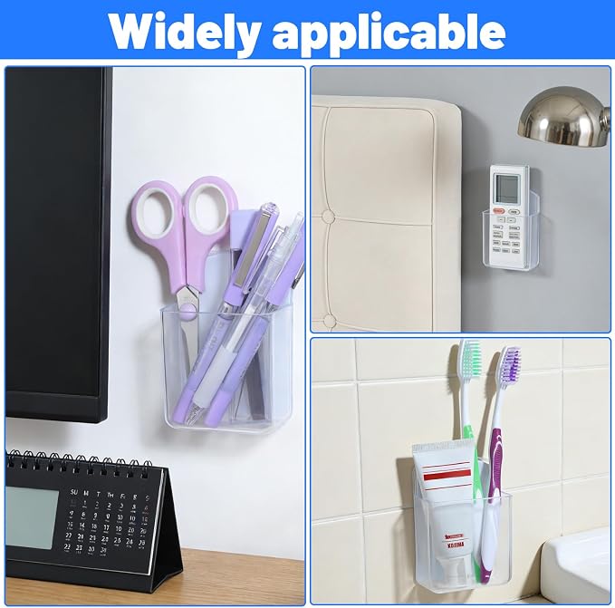 2-Pack Wall Holder for Remote Control, for TV & AC Remotes, No Drilling Required - Image 6
